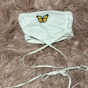 Butterfly tie waist top